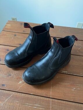 Redback Easy Escape Boots Black Leather Sz 6.5 Steel Toe